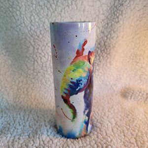Watercolor Elephant 20oz Skinny Drink Tumbler